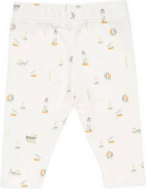 Little Dutch baby broek Sailors Bay met all over print wit
