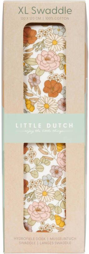 Little Dutch swaddle doek 120x120 Vintage Little Flowers