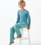Little Label geruite pyjama van biologisch katoen aqua - Thumbnail 2
