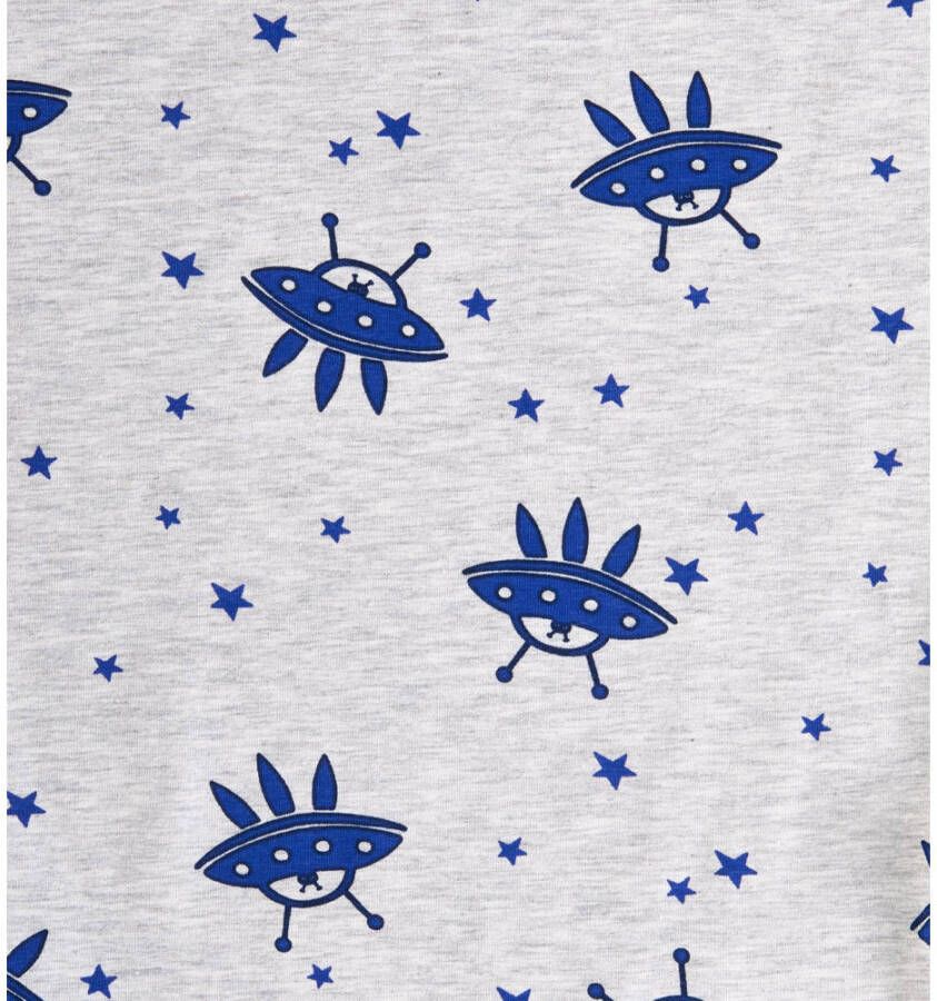 Little Label pyjama met all over print van biologisch katoen blauw
