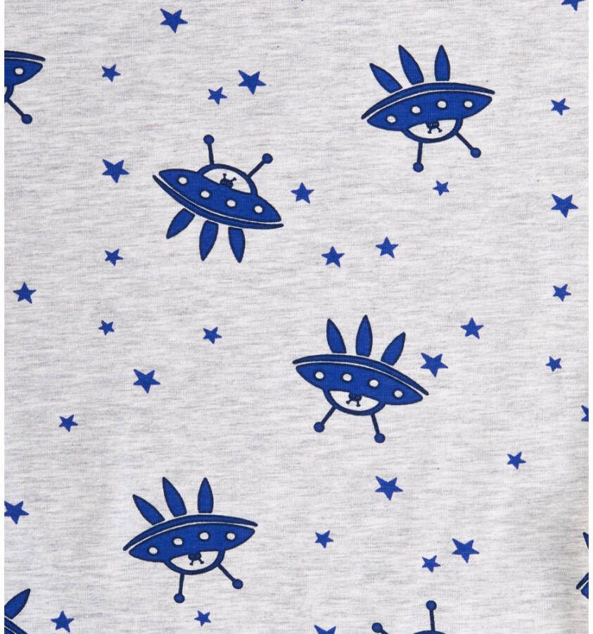 Little Label pyjama met all over print van katoen blauw