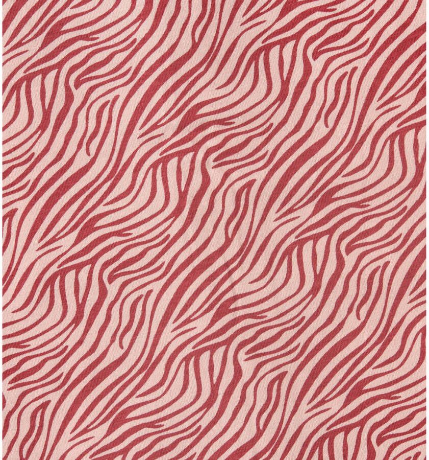 Little Label shortama met zebraprint van biologisch katoen roze rood