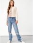 LMTD high waist loose fit jeans NLFBIZZA light denim Blauw Effen 176 - Thumbnail 3