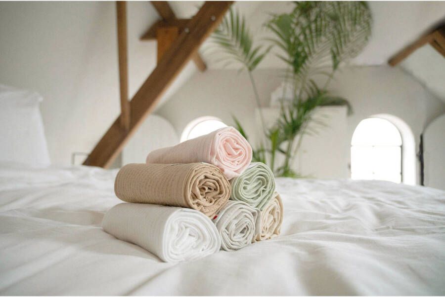 Lodger hydrofiele doek 120x120 cm Seersucker Beige