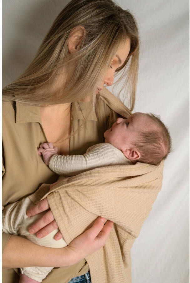 Lodger hydrofiele doek 120x120 cm Seersucker Beige