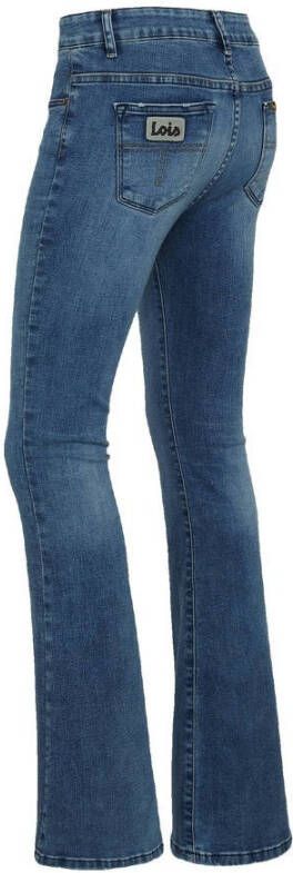Lois high waist flared jeans cobalt stone