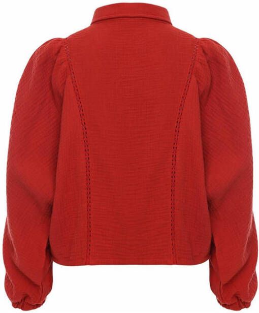 LOOXS 10sixteen blouse met textuur rood