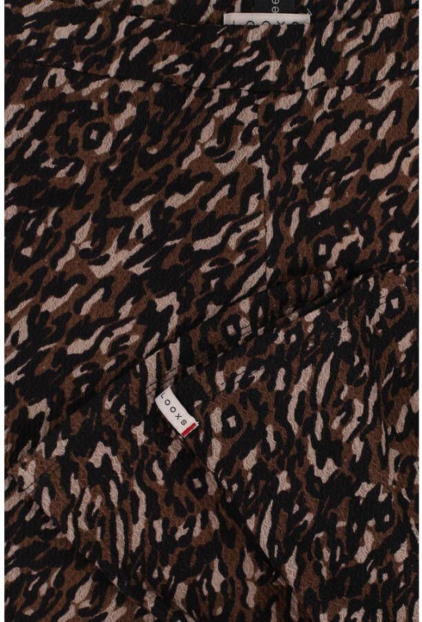 LOOXS 10sixteen flared broek met zebraprint zwart bruin
