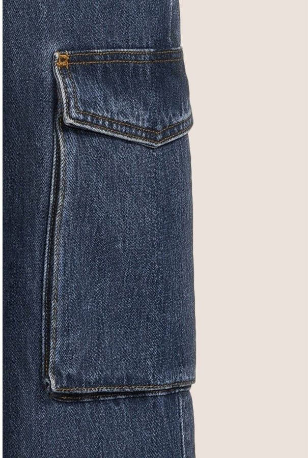 LTB wide leg cargo jeans KARLIE dark blue denim