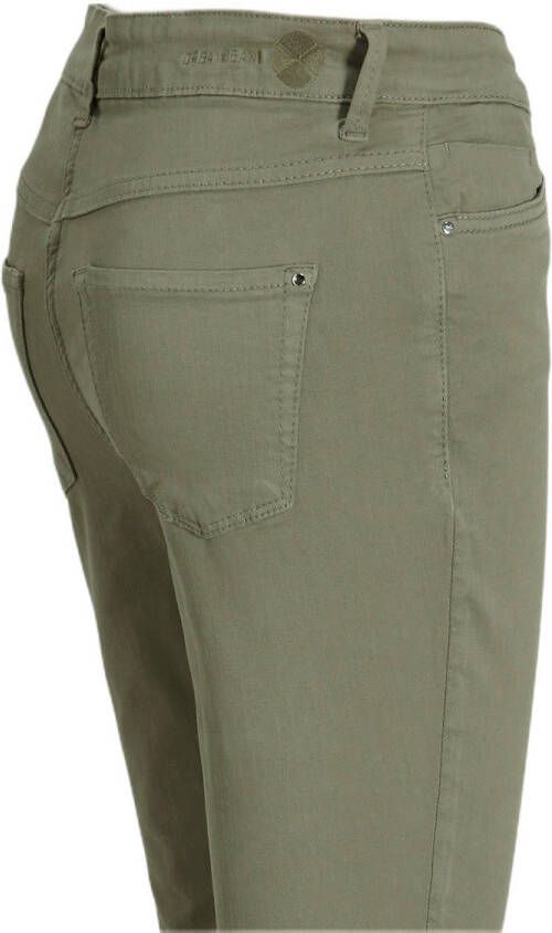 MAC cropped straight fit jeans Dream Chic light army green