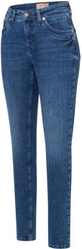 MAC high waist straight fit jeans Mel dark blue modern wash
