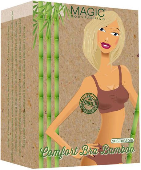 MAGIC Bodyfashion niet-voorgevormde bh top Comfort Bra Bamboo zwart - Foto 2