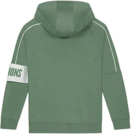 Malelions hoodie met logo donkergroen wit