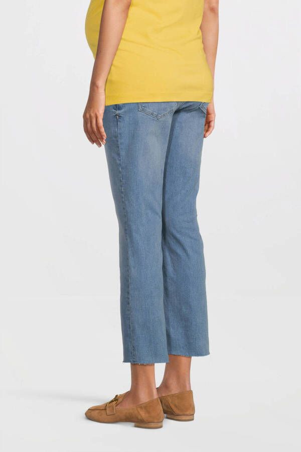 Mamalicious cropped zwangerschapsjeans MLBION light blue denim Blauw Dames Stretchdenim 28-32 - Foto 4