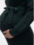 Mamalicious gebreide zwangerschapsjurk MLNEWLINA met ceintuur donkergroen Dames Acryl V-hals XL - Thumbnail 2