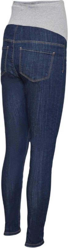 MAMALICIOUS skinny zwangerschapsjeans MLCILIA dark blue denim