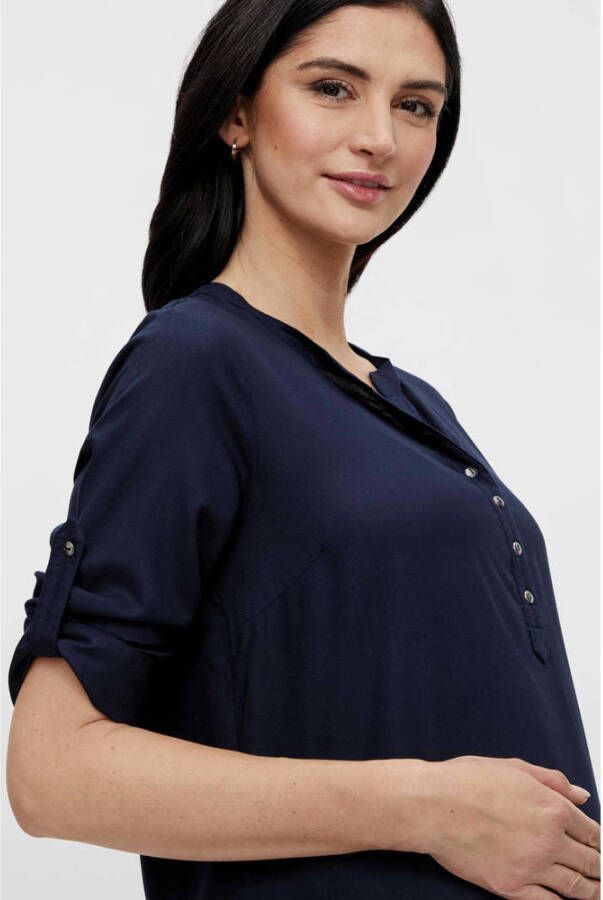 MAMALICIOUS zwangerschaps- en voedingstuniek MLMERCY met ceintuur donkerblauw