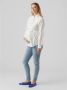 Mamalicious zwangerschapsblouse MLLETICIA met ceintuur wit Dames Katoen Klassieke kraag M - Thumbnail 3