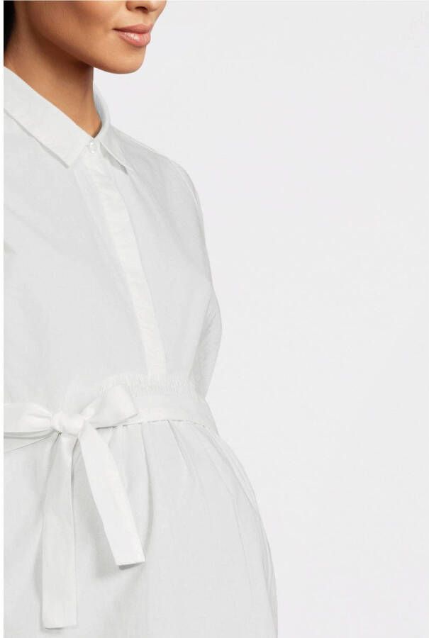 MAMALICIOUS zwangerschapsblouse MLLETICIA met ceintuur wit