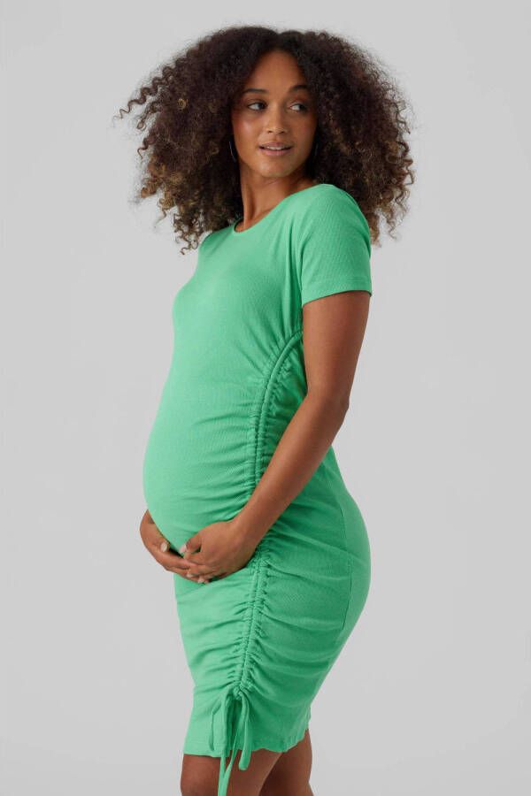 Mamalicious zwangerschapsjurk MLDALMA groen Dames Katoen Ronde hals Effen XL - Foto 3