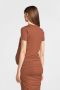 MAMALICIOUS zwangerschapsshirt MLMACY van gerecycled polyester roodbruin - Thumbnail 3