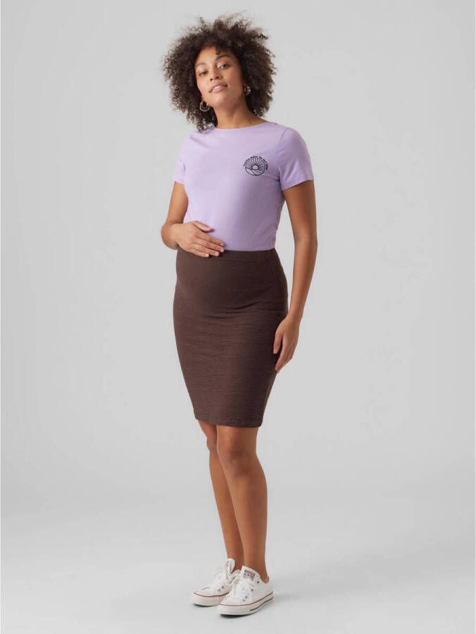 MAMALICIOUS zwangerschapsshirt MLMERYL met printopdruk lila