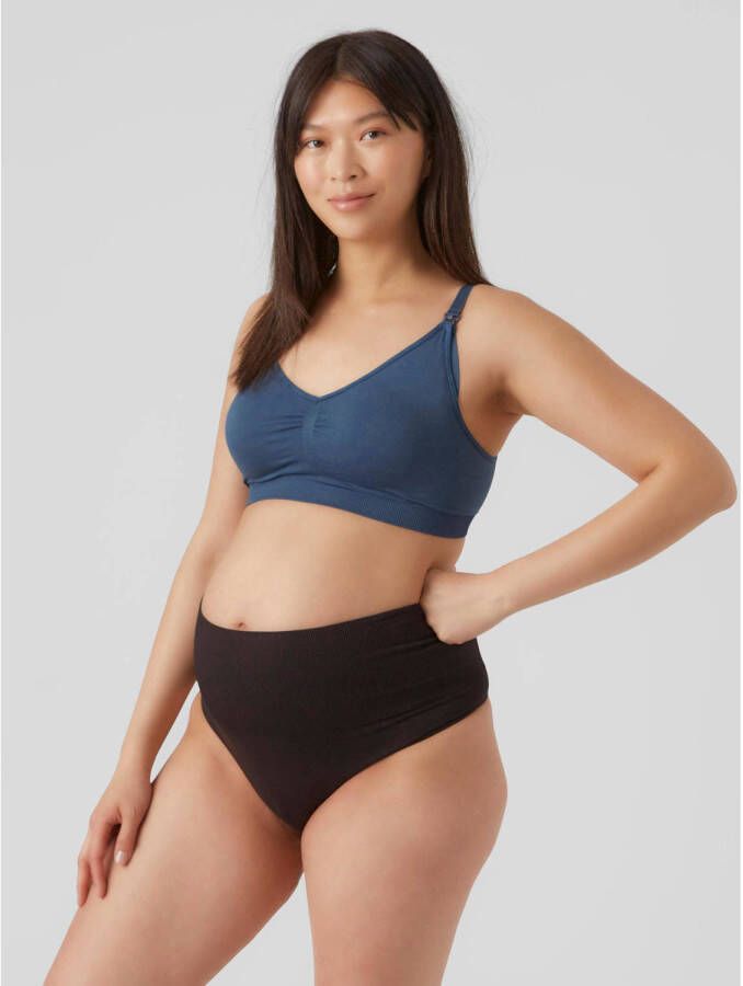 MAMALICIOUS zwangerschapsstring MLILJA (set van 2) blauw zwart