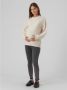 Mamalicious zwangerschapstrui MLROBIN wit Dames Acryl Ronde hals Effen XXL - Thumbnail 2