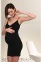 Mamsy zwangerschapsonderjurk zwart Corrigerende jurk Dames Polyamide Effen XL 2XL - Thumbnail 2
