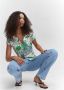 Mango blouse met paisleyprint ecru groen blauw - Thumbnail 2