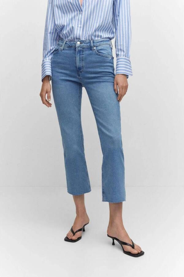 Mango cropped bootcut jeans light blue denim