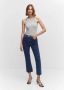 Mango cropped high waist flared jeans Sienna medium blue denim - Thumbnail 2