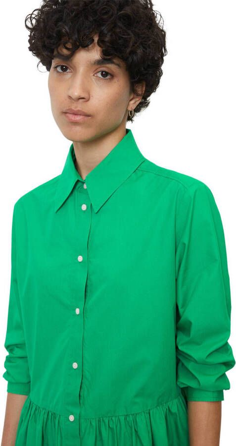Marc O'Polo blousejurk met plooien groen
