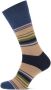 Marcmarcs sokken Jozef met strepen set van 2 donkerblauw beige - Thumbnail 2