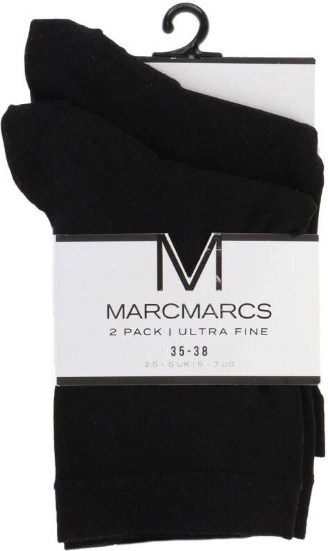 Marcmarcs sokken Ultra Fine set van 2 zwart