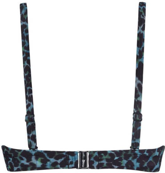marlies dekkers voorgevormde strapless bandeau bikinitop Panthera blauw zwart