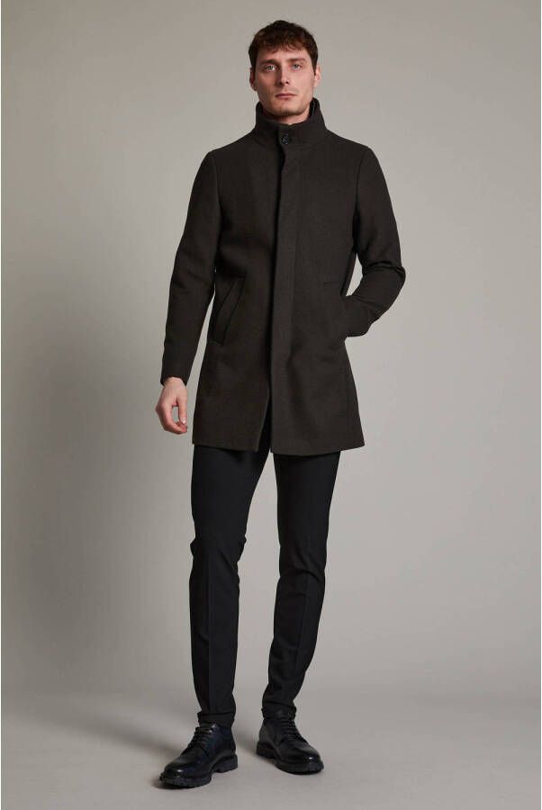 Matinique Lange jas in gemêleerde look model 'Harvey'