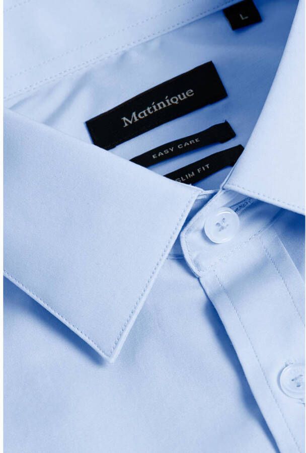 Matinique slim fit overhemd ROBO chambray blue