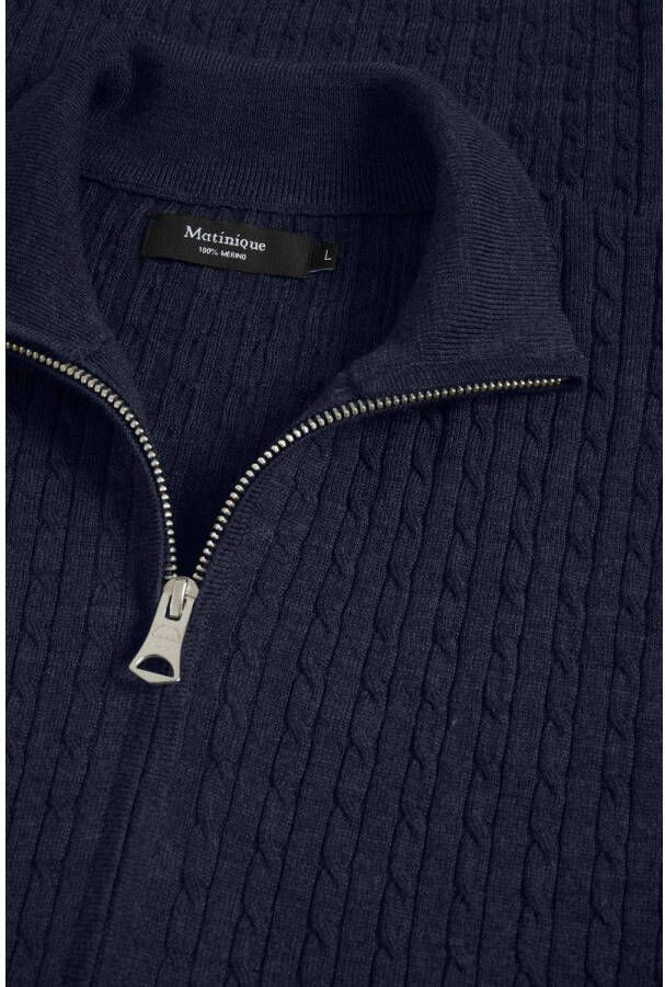 Matinique wollen trui MAmason SZ dark navy melange