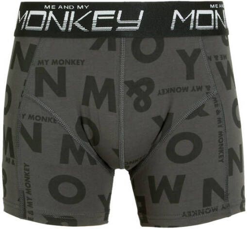 Me & My Monkey boxershort set van 3 zwart army