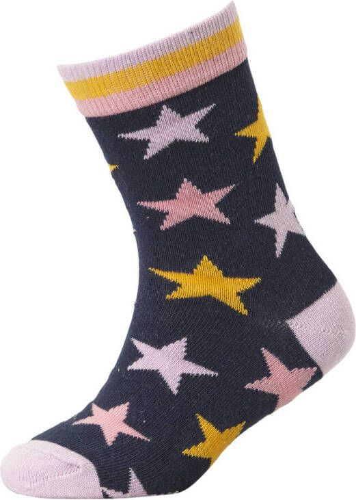 Me & My Monkey sokken met all-over print set van 5 lichtroze multi