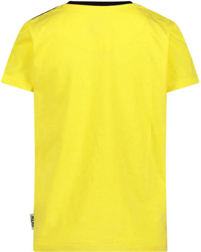 Me & My Monkey T-shirt met tekst geel wit zwart