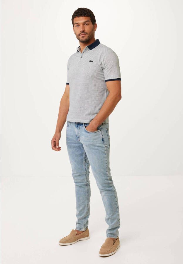 Mexx regular fit polo met all over print off white