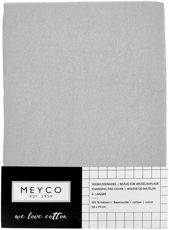 Meyco aankleedkussenhoes Basic jersey lichtgrijs