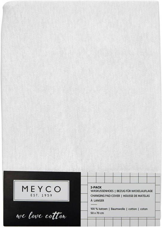 Meyco aankleedkussenhoes Basic jersey set van 2 wit