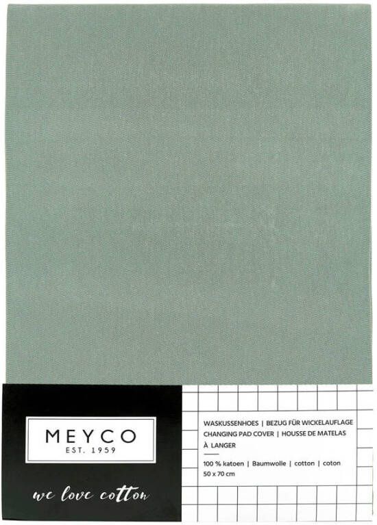 Meyco aankleedkussenhoes Basic jersey stone green