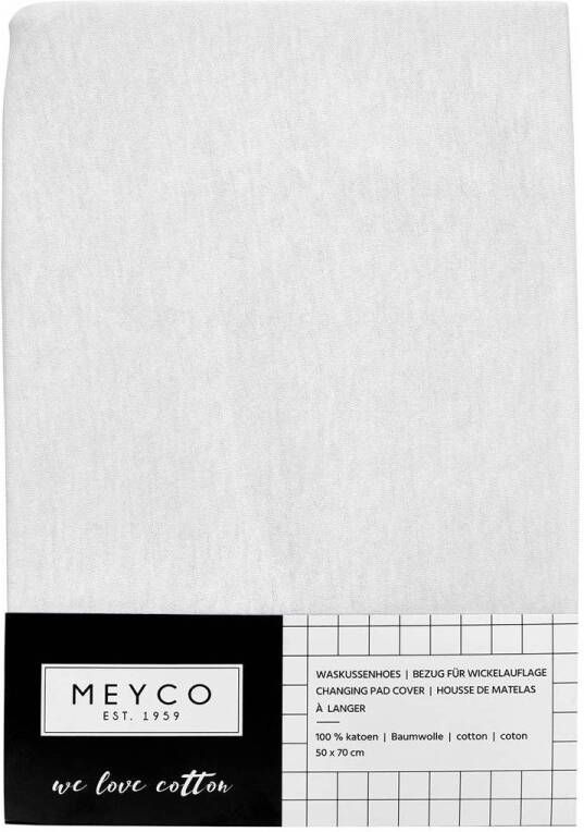 Meyco aankleedkussenhoes Basic jersey wit