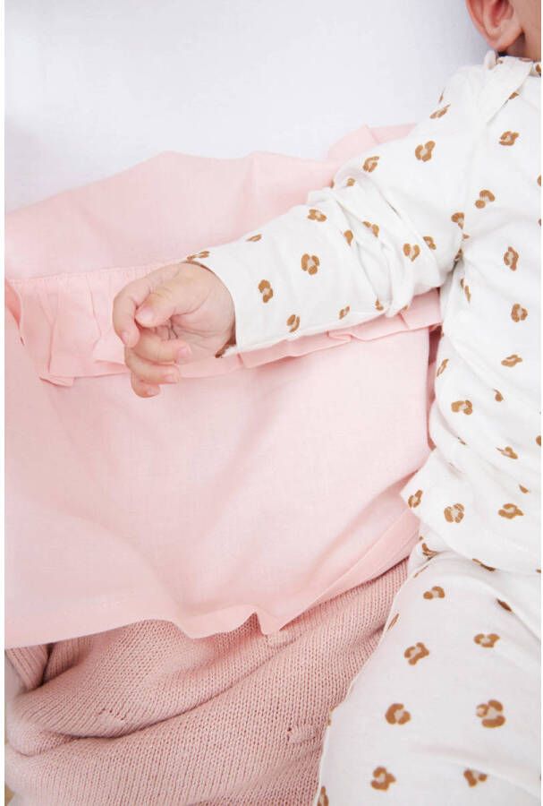 Meyco baby ledikantlaken Ruffle 100x150 Soft Pink