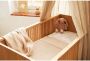 Meyco baby ledikantlaken set van 2 100x150 cm Branches sand Uni sand Babylaken Beige - Thumbnail 2