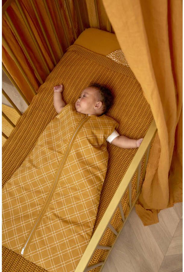 Meyco baby slaapzak Double diamond honey gold